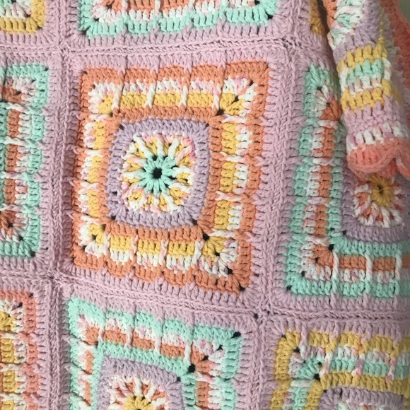 Handmade Baby Afghan Crochet 40 Inch Blanket New - Picture 5 of 9